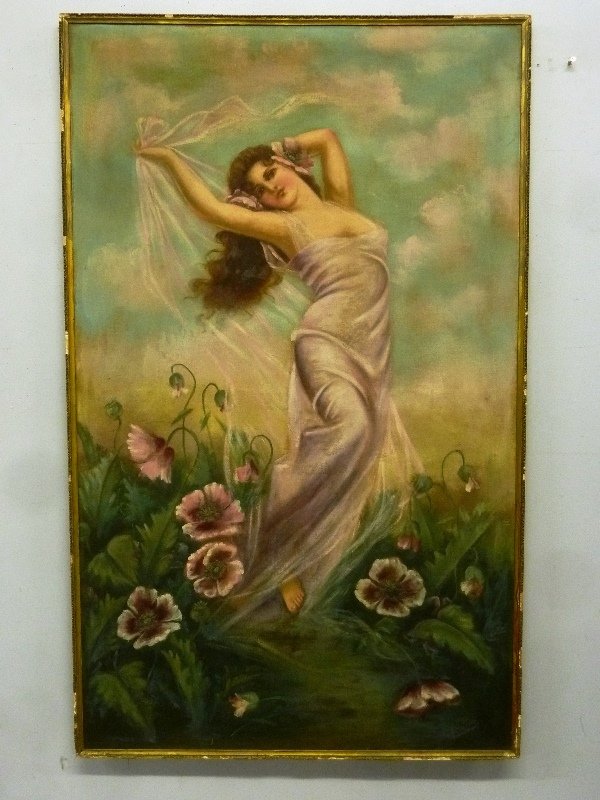 Large oil on canvas Signed M.J. Trice - 1902. Purchased (1 of 4)