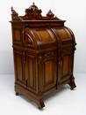 Signed "WOOTON" WALNUT CABINET SECRETARY DESK dated