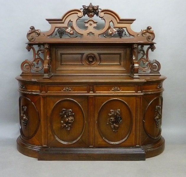 Rare Circa 1855 Walnut Sideboard by Alexander Roux, New (1 of 9)