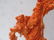 Large Chinese Carved Coral Group on carved wood base - 6