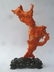 Large Chinese Carved Coral Group on carved wood base - 7