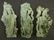 Set of 3 Carved Light Green Jade Figures - average - 2
