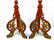 Gilt Decorated Hand Carved Chinese Candle Screens with - 3