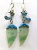 19th Century Antique Jadeite Jade Leaf design Enameled