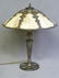 Circa 1920's 8 Panel Carmel Slag Glass Table Lamp with - 2