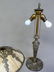 Circa 1920's 8 Panel Carmel Slag Glass Table Lamp with - 5