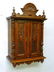 Circa 1880's Small Carved Walnut Wall Cabinet with