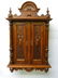 Circa 1880's Small Carved Walnut Wall Cabinet with - 3