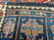 Antique 1920's Afgan Hand Tied Wine, blue & beige - 7