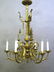 Circa 1900 6 Arm Cast Bronze French Chandlier with - 2