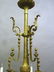Circa 1900 6 Arm Cast Bronze French Chandlier with - 4