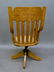 Circa 1900 Solid Oak Swivel Roll Arm Desk Chair with - 3