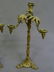 C 1900 Cast Bronze Candleabrum w/ Unique Leafage Décor - 2