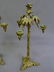 C 1900 Cast Bronze Candleabrum w/ Unique Leafage Décor - 3