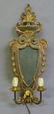 Carved Wood Paint Decorated Louis XV Mirror wall Sconce