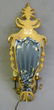 Carved Wood Paint Decorated Louis XV Mirror wall Sconce - 2