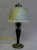 Circa 1920 Reverse Painted Boudoir Table Lamp signed