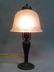 Circa 1920 Reverse Painted Boudoir Table Lamp signed - 2