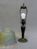 Circa 1920 Reverse Painted Boudoir Table Lamp signed - 3