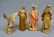 Group of 4 Hand Carved Wooden Figures Depicting - 2