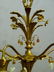 Circa 1920 5 Arm Brass Floral Decorated Chandelier with - 2