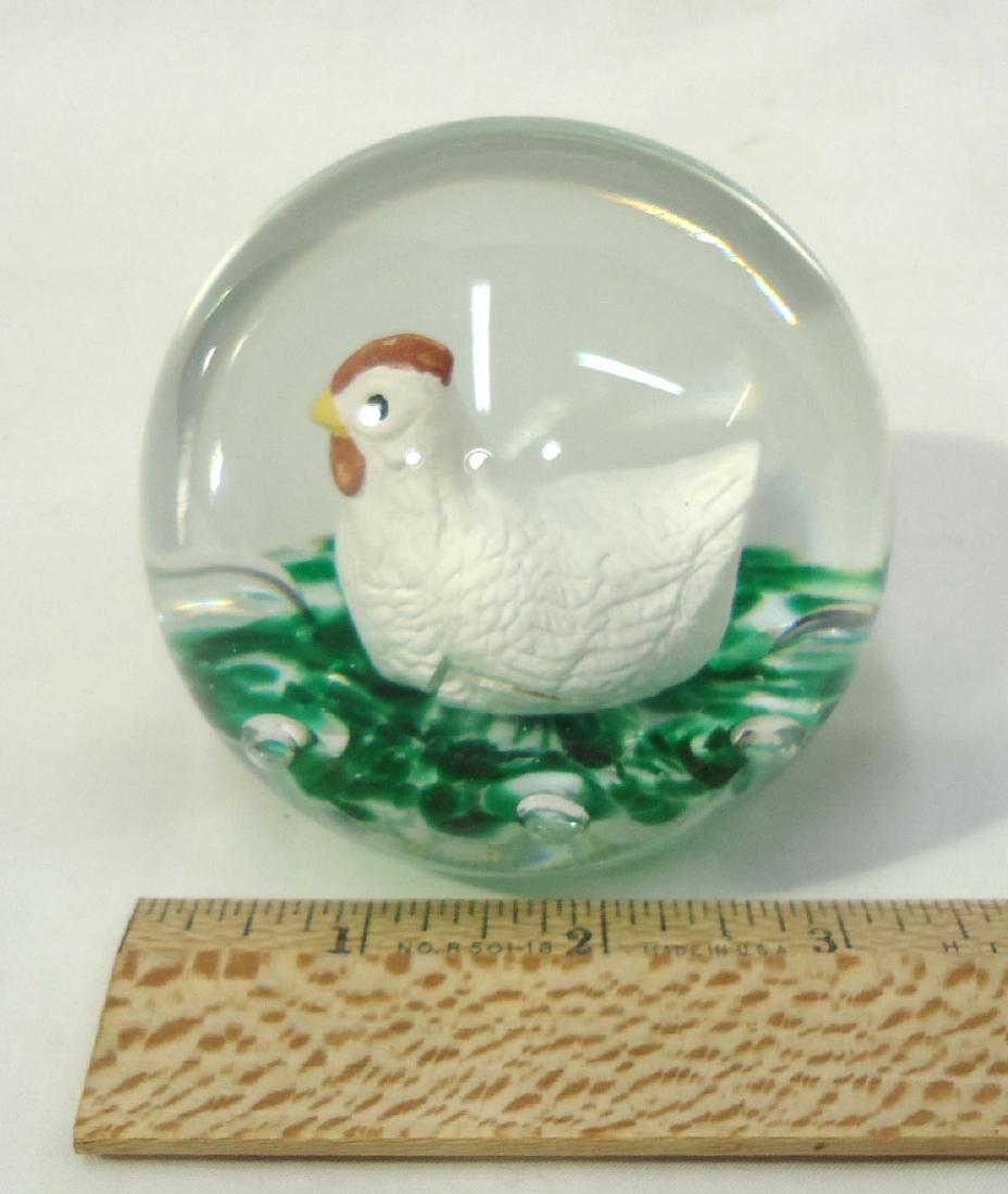 Sulfide Chicken Paperweight: Gibson Approx. 3 1/4"W
