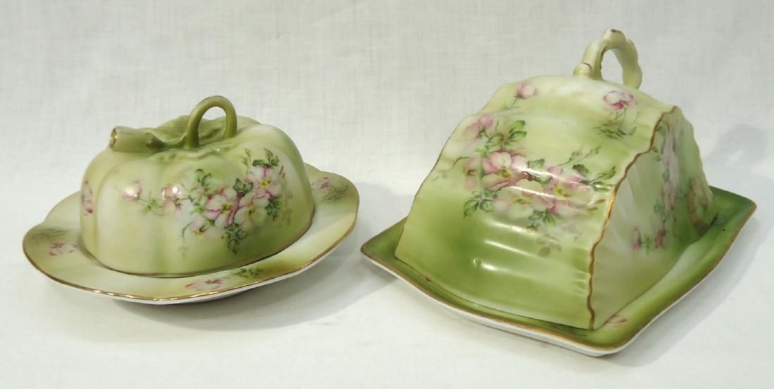 Cheese Dish & Butter Dish: Mkd Nippon 4"T x 7 1/8"W Butter, 5 1/2"T x 6 1/2" x 8 1/2" Cheese