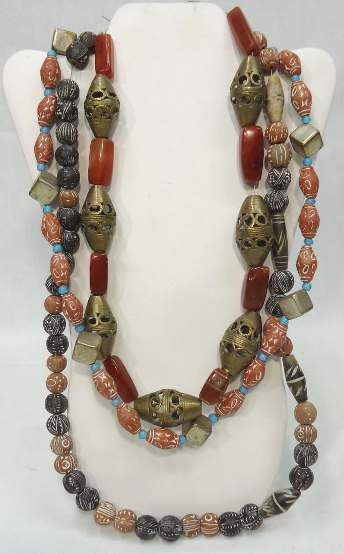 3 African Bead Necklaces (1 of 4)