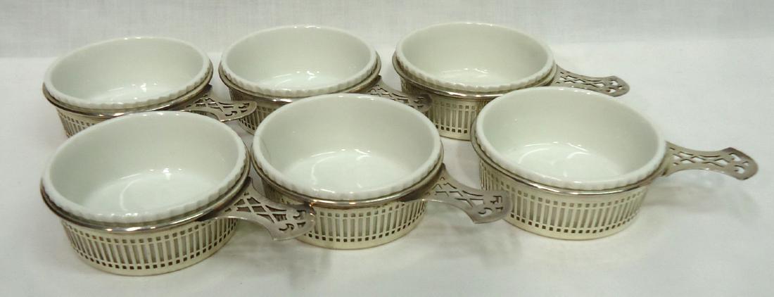 6 Ramekins w/ Sterling Silver Holders (1 of 5)