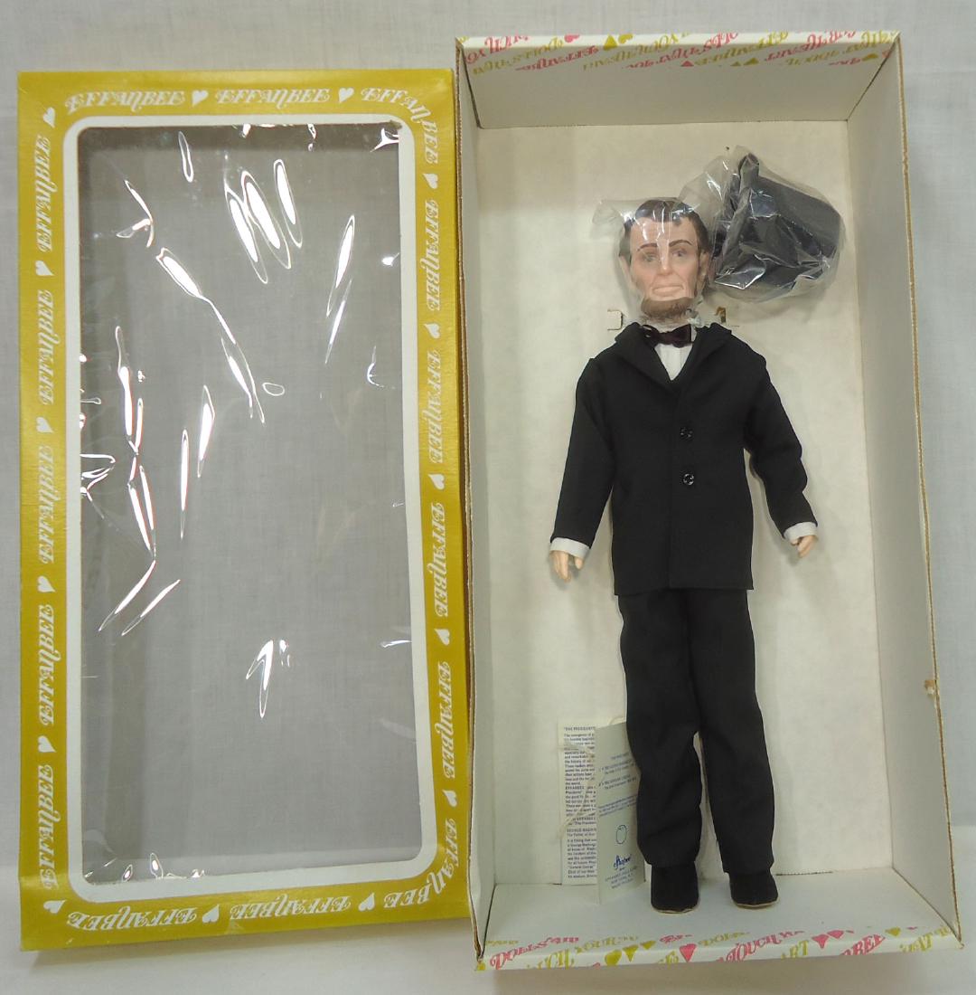 Effanbee Abraham Lincoln Doll Orig. Box: 18"T w/ Hat