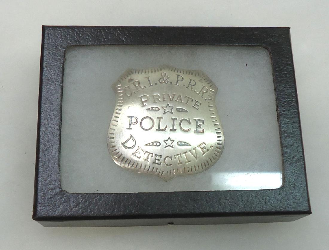 Modern C.R.I. & P.R.R. Police Detective Badge: 2" x 2"