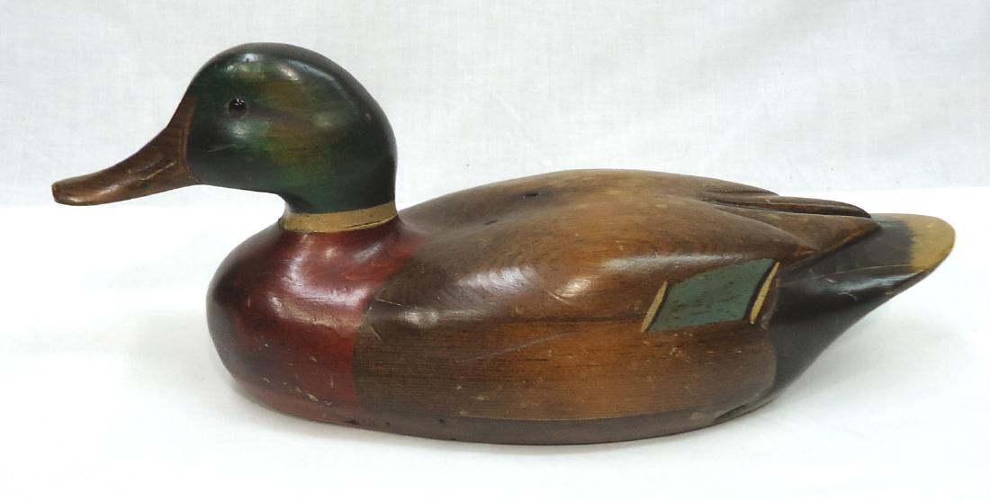 Tom Taber Mallard Duck Decoy: 15"L