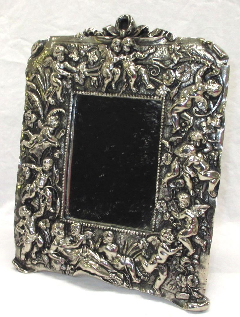 Ornate Cherub Dresser Mirror: 10" x 8"