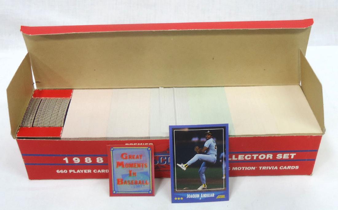 Box 1988 Score Set Baseball Cards: Box 13" x 3 1/2" x 2 3/4"