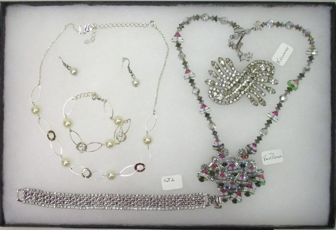Lot Sgnd Costume Jewelry: Ven Dome, Kramer, KJL