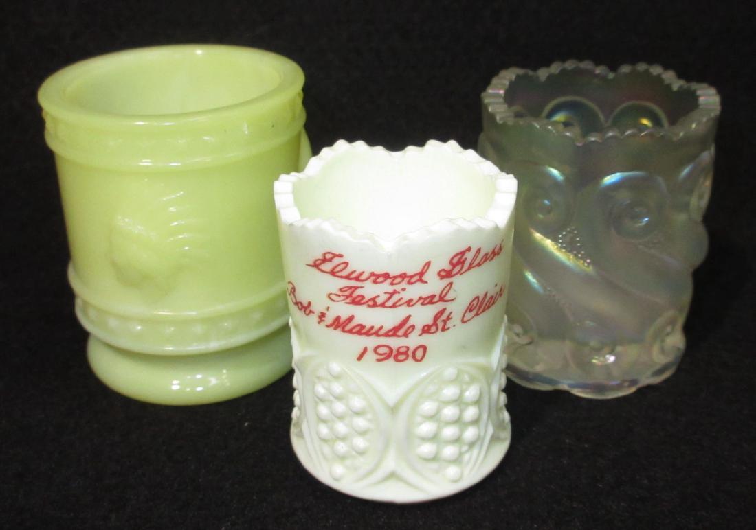 3 Toothpick Holders: 2 1/4"T - 2 1/2"T