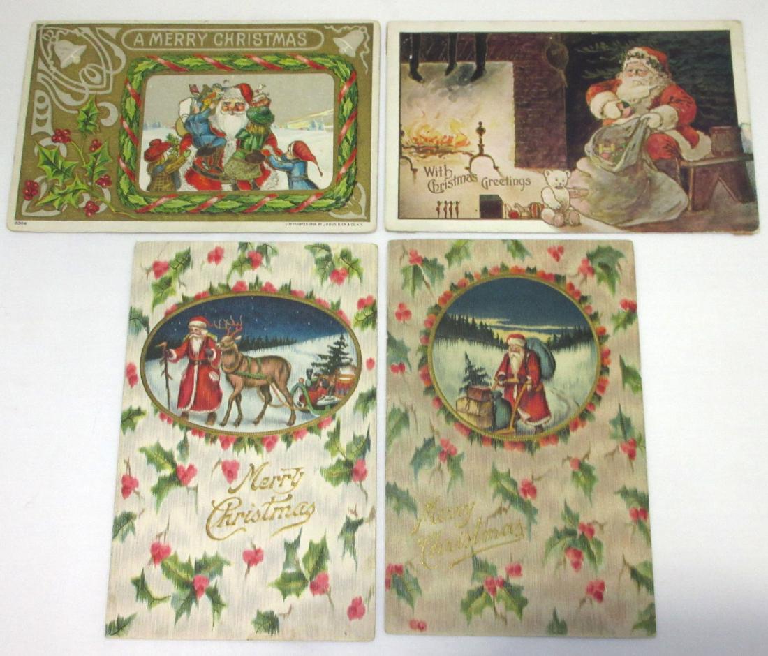 4 Santa Claus Postcards: 5 1/2" x 3 1/2"