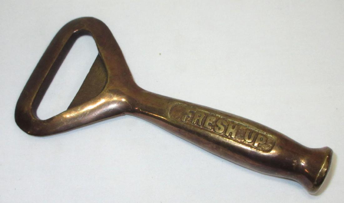 Brass 7-Up Bottle Opener: 5 1/4"