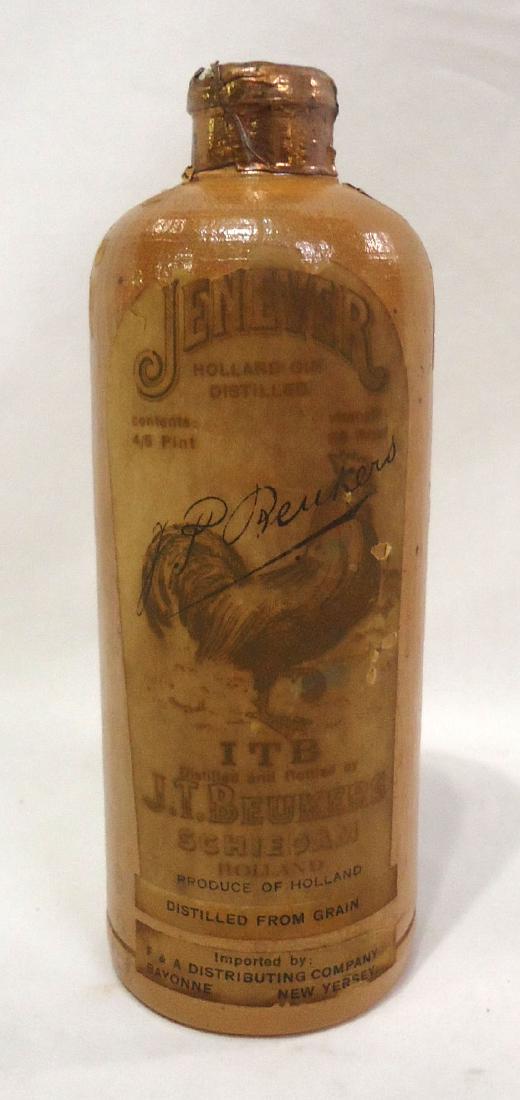 Stoneware Liquor Bottle: 7 1/2"T x 2 3/4"W