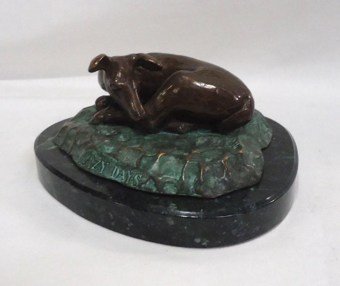 Bronze Cow Statue: 4"T x 6 1/2"W