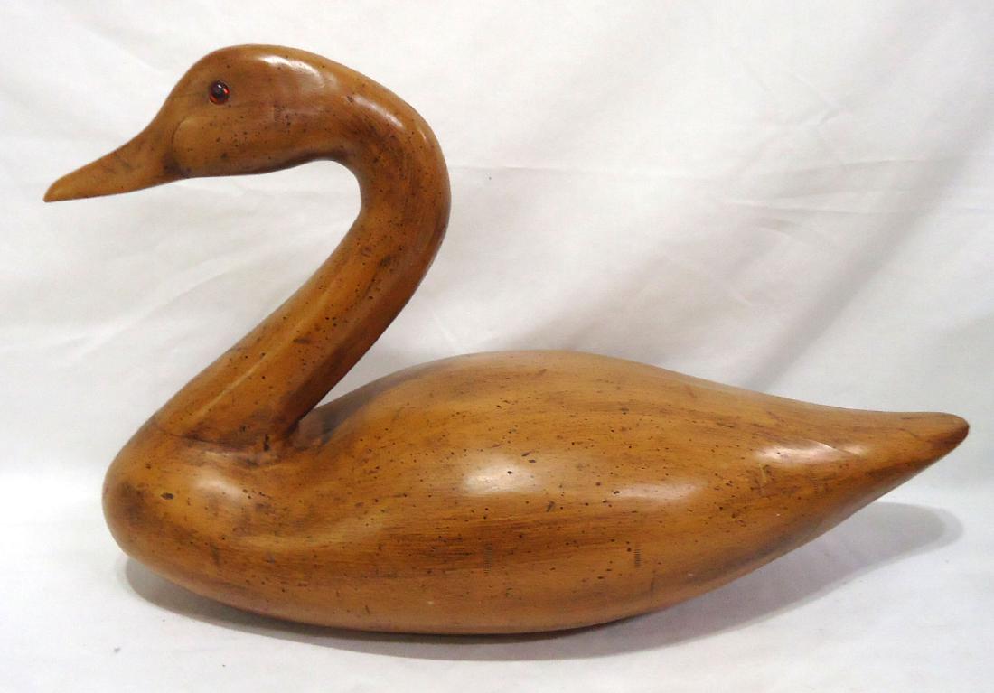 Wooden Swan Decoy: 22" Mkd. E-85