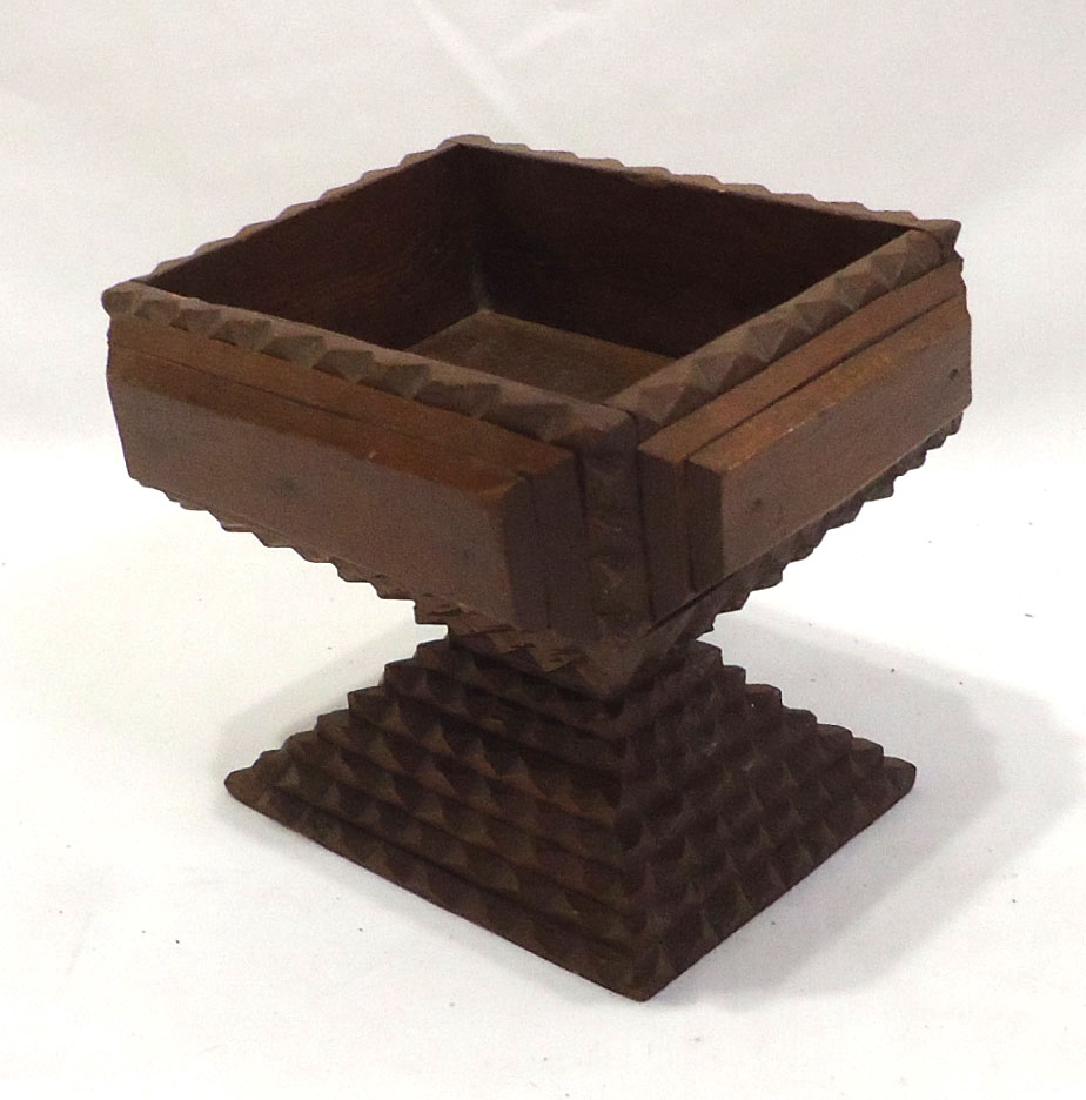 Tramp Art Box: 5" x 5 1/2" x 5"