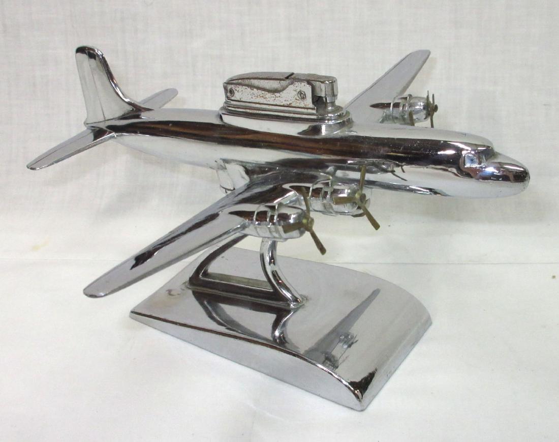 Deco Chrome Airplane Cigarette Lighter (1 of 3)