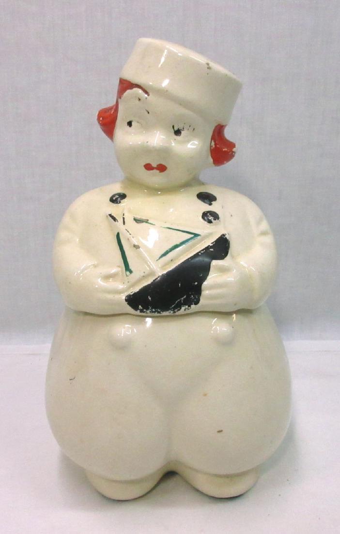 Vintage Dutch Boy Cookie Jar: 13"T x 7"W x 6"D