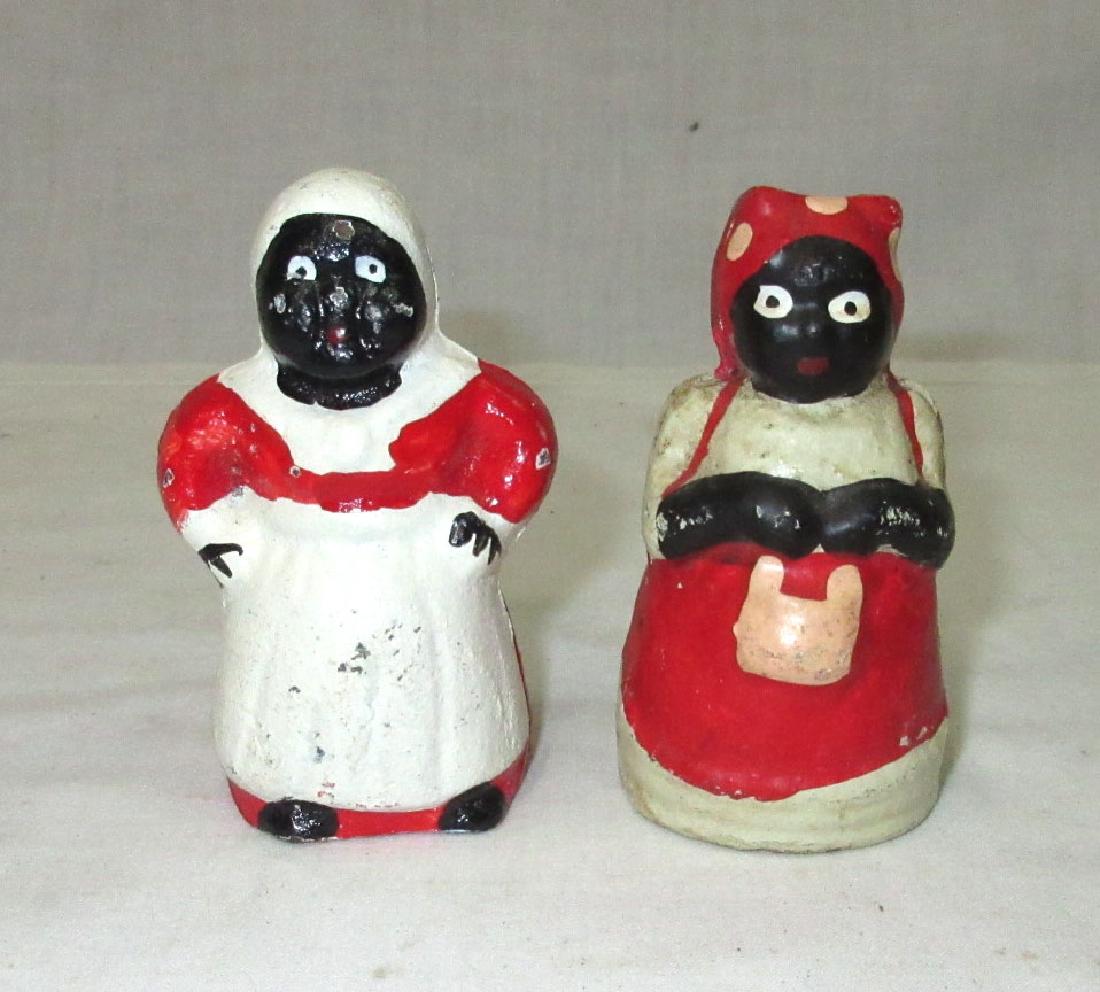 2 Modern C.I. Mammy Coin Banks: 3"T