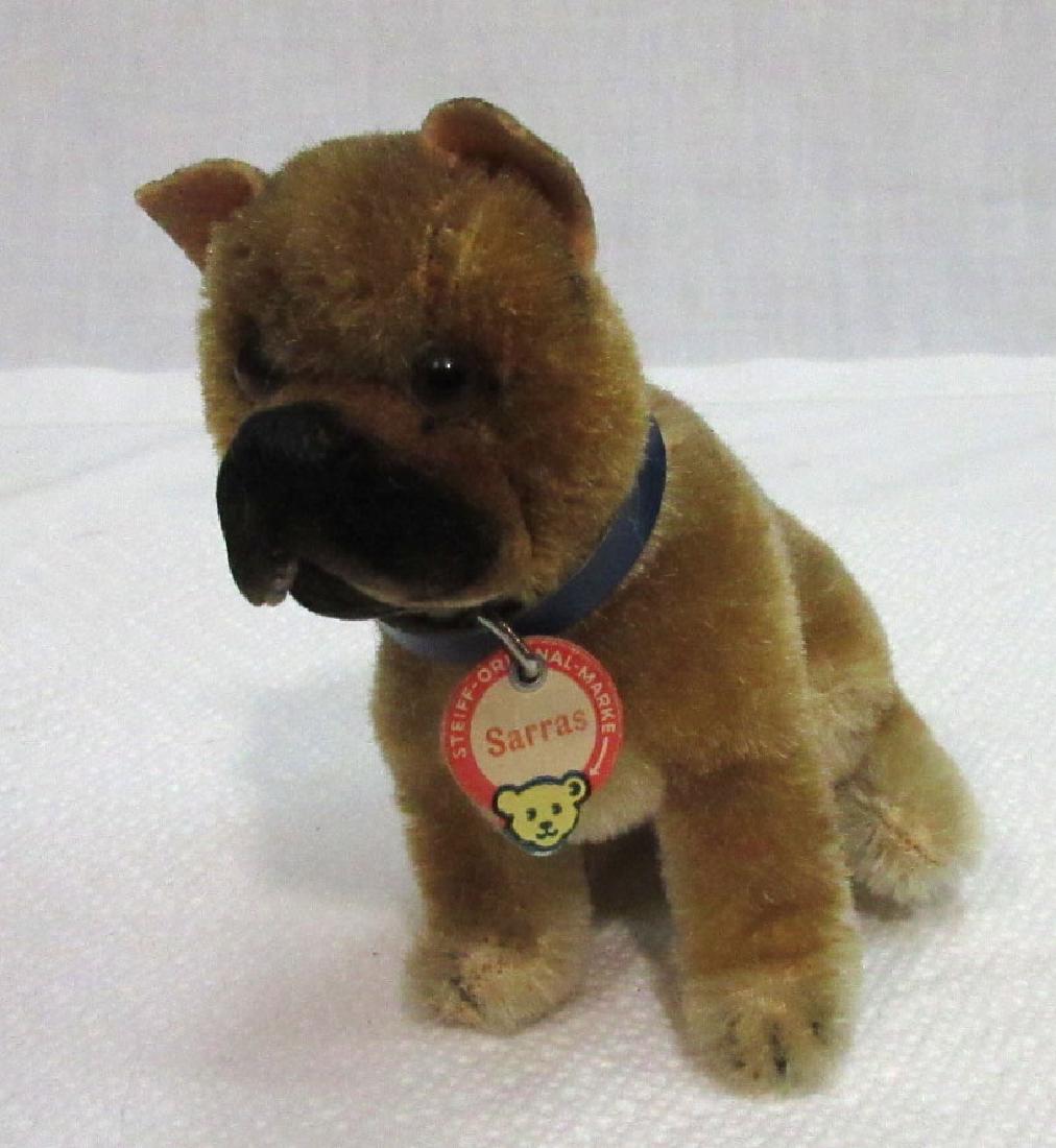 Steiff Dog: 4 1/2"T x 4 1/2"L