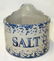 Blue Spongeware Salt Crock