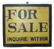 H.P. Wooden "For Sale" Sign