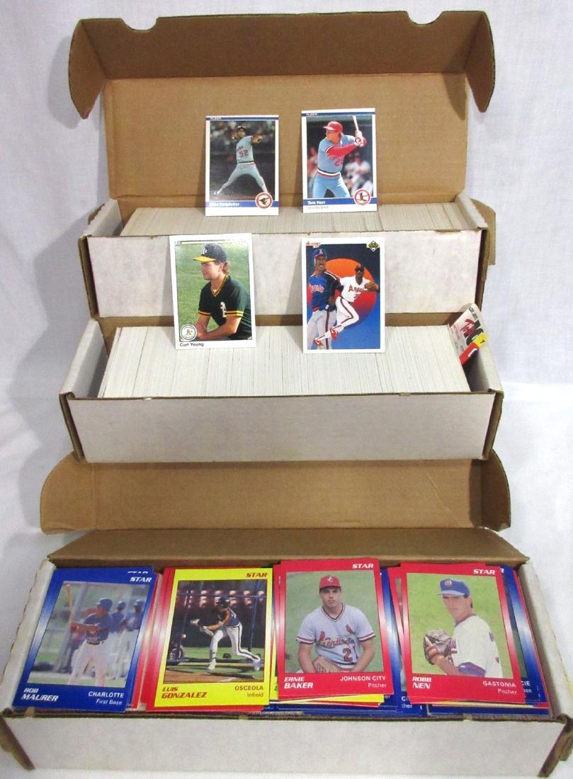 1984 Fleer, 1989 Star, & 1990 Upper Deck Baseball Cards: 12" x 4" Boxes