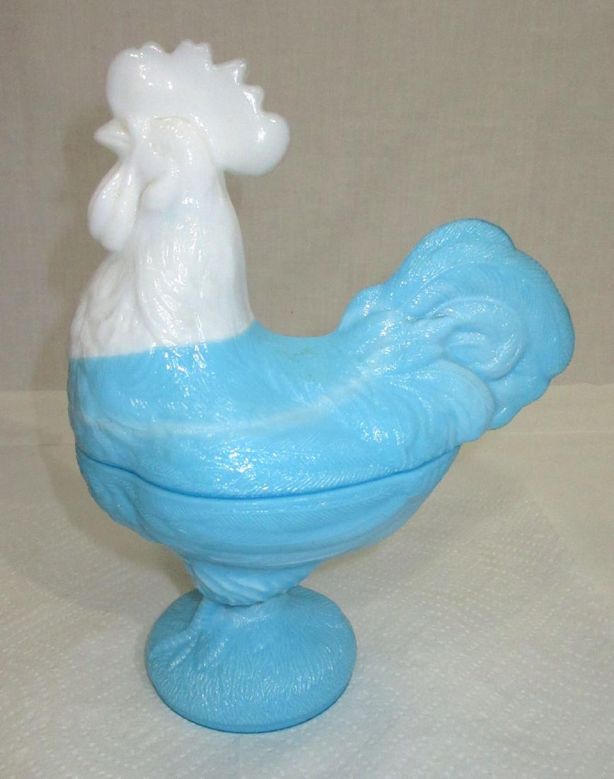 Milk Glass Rooster Dish (1 of 3)